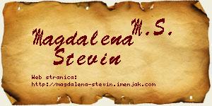 Magdalena Stevin vizit kartica